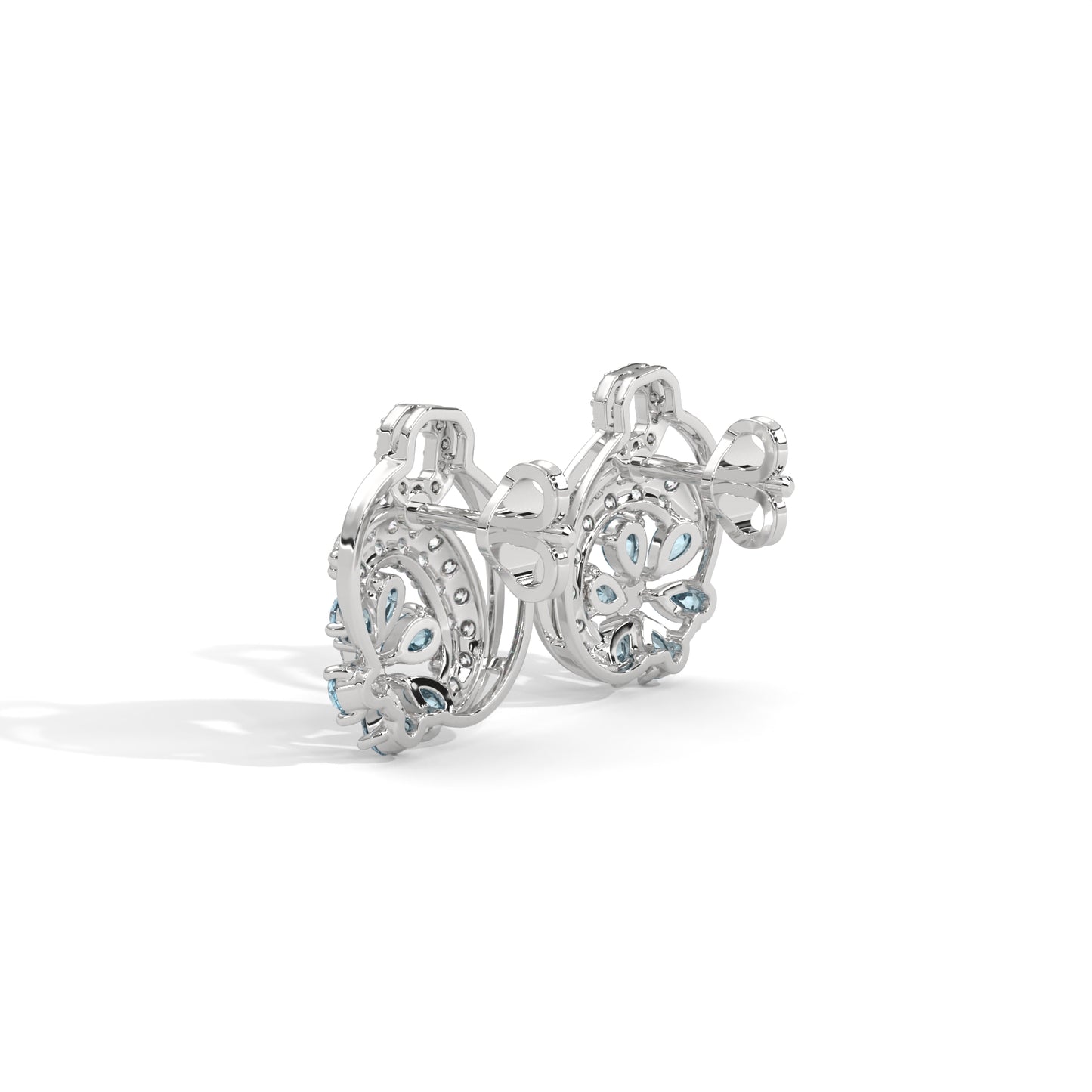 Bluebell Halo Diamond Drops