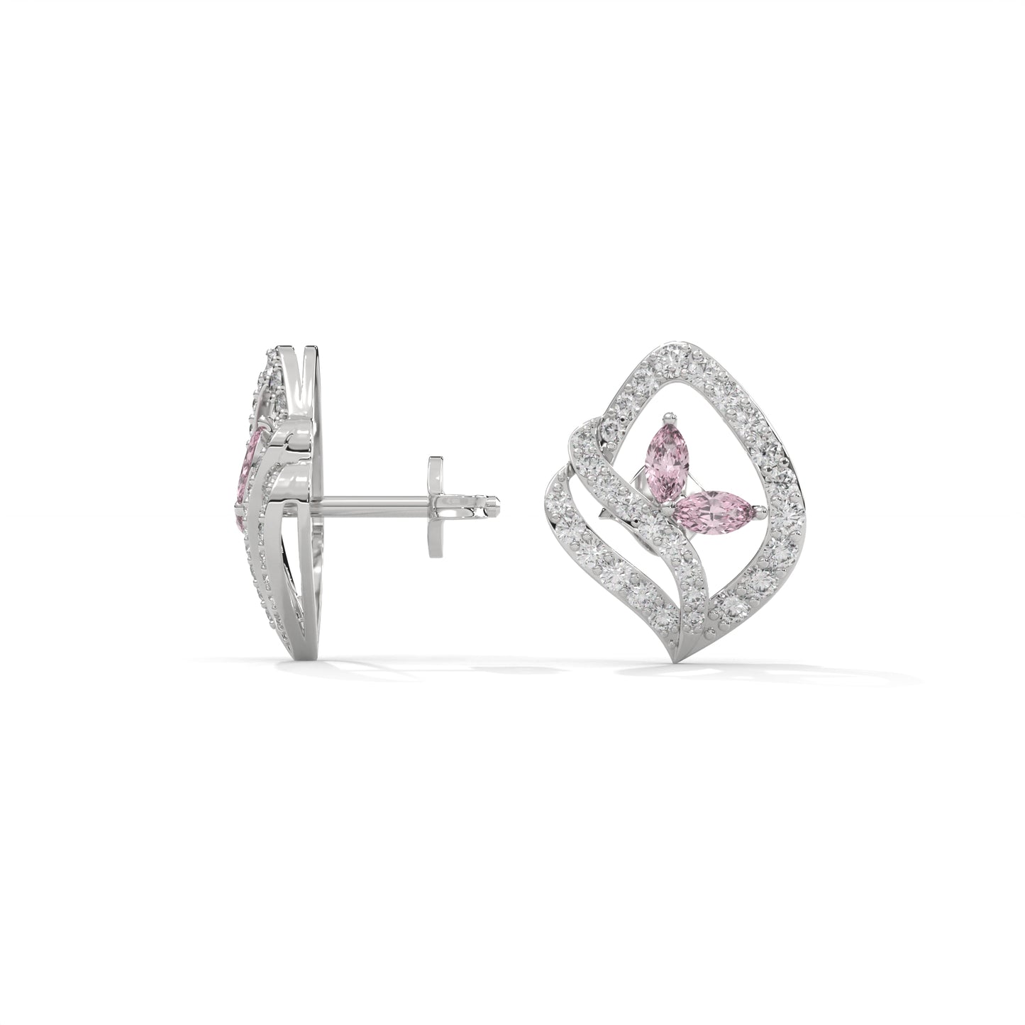 Rosy Radiance Leaf Studs