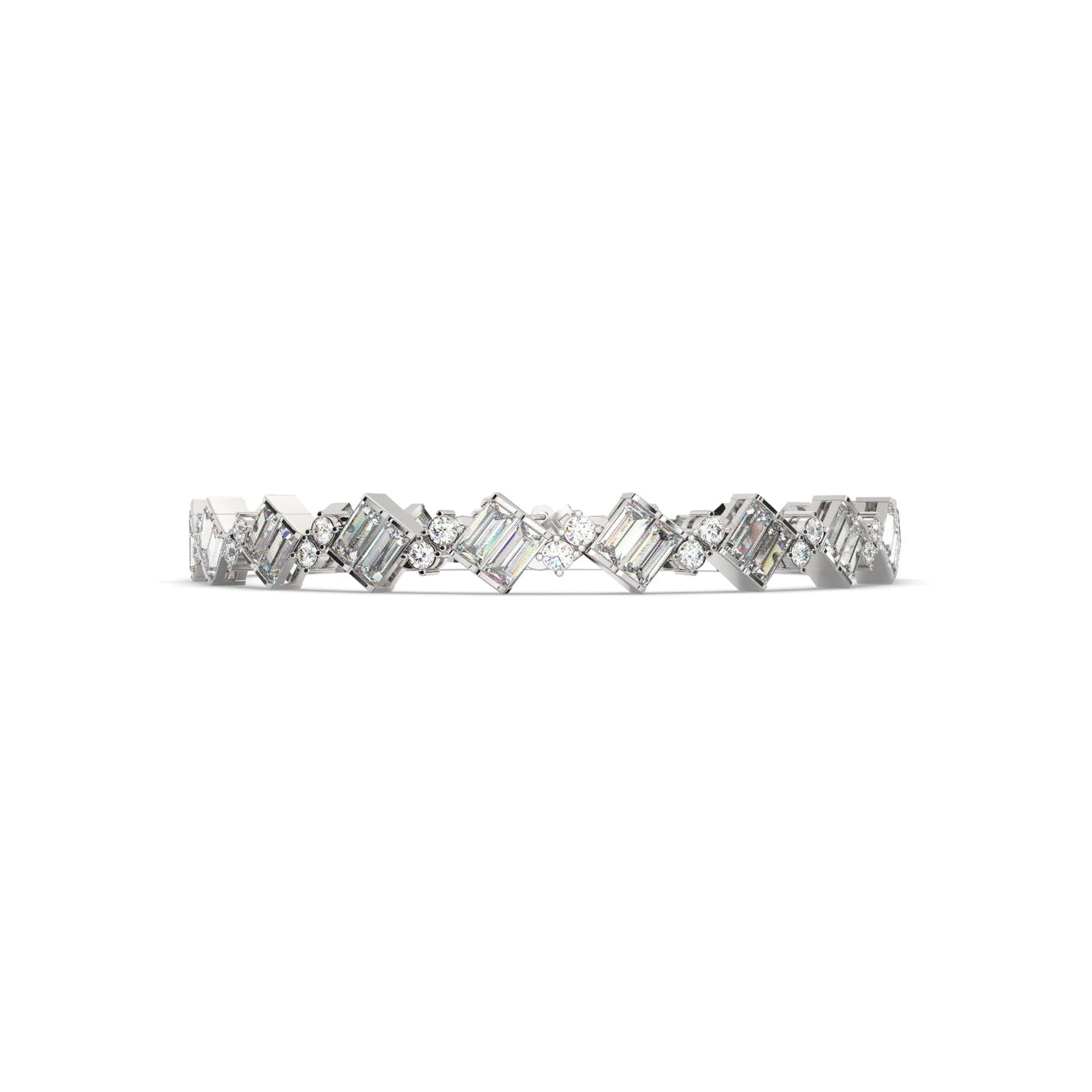 Modern Geometric Diamond Bracelet