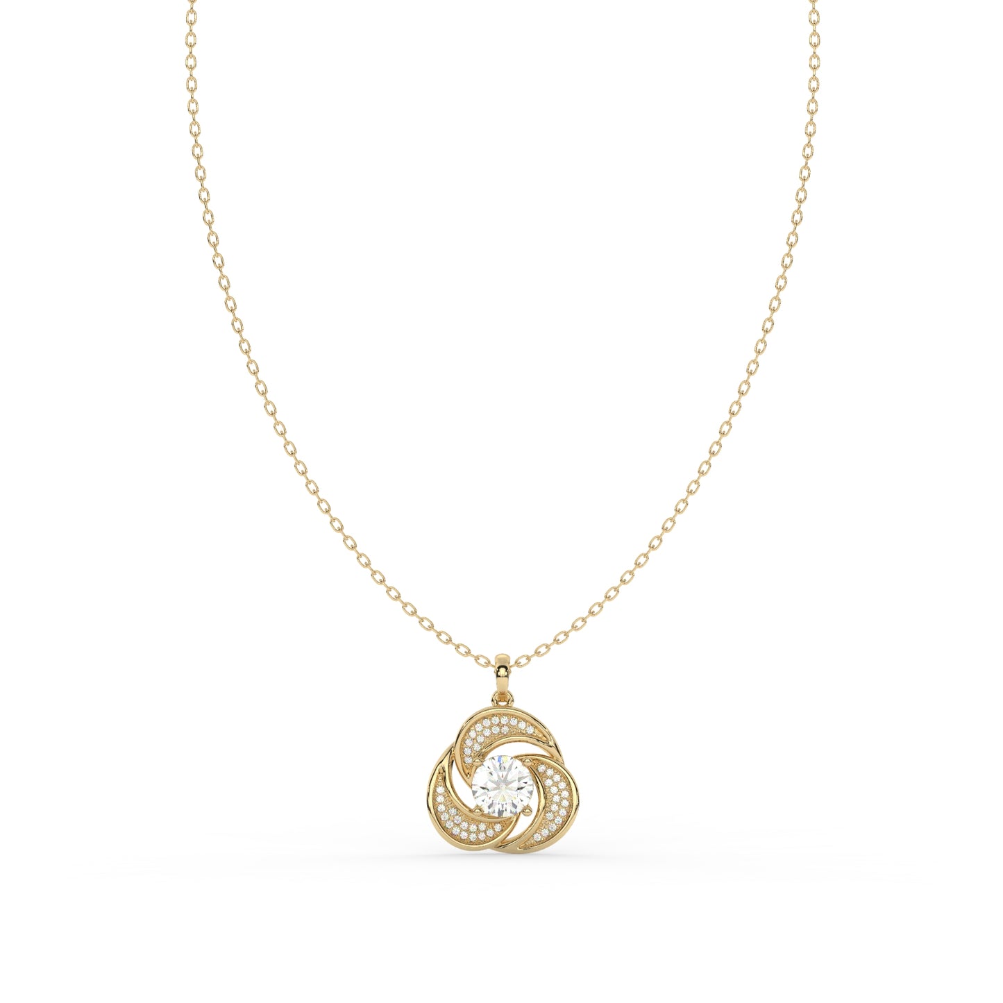 Wave Diamond Pendant