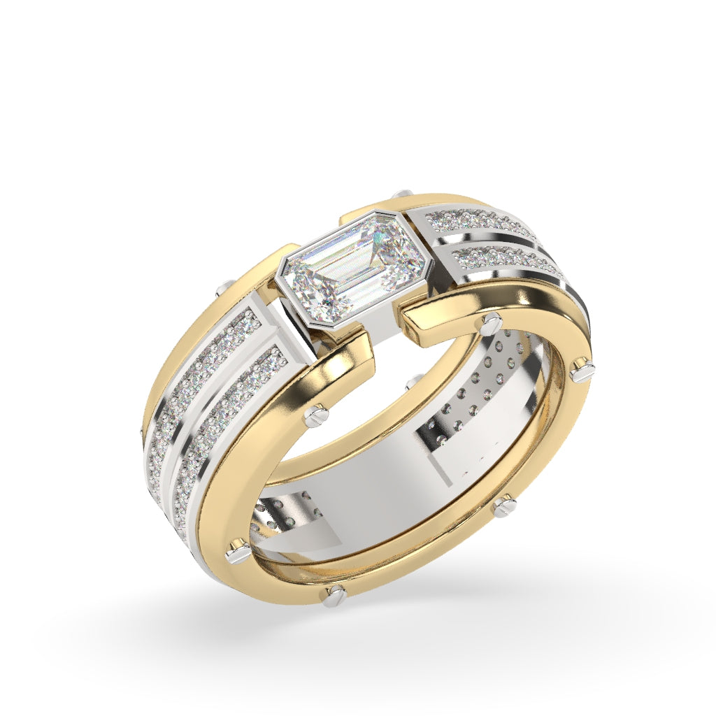 Elegant Two-Tone Diamond Eternity Ring