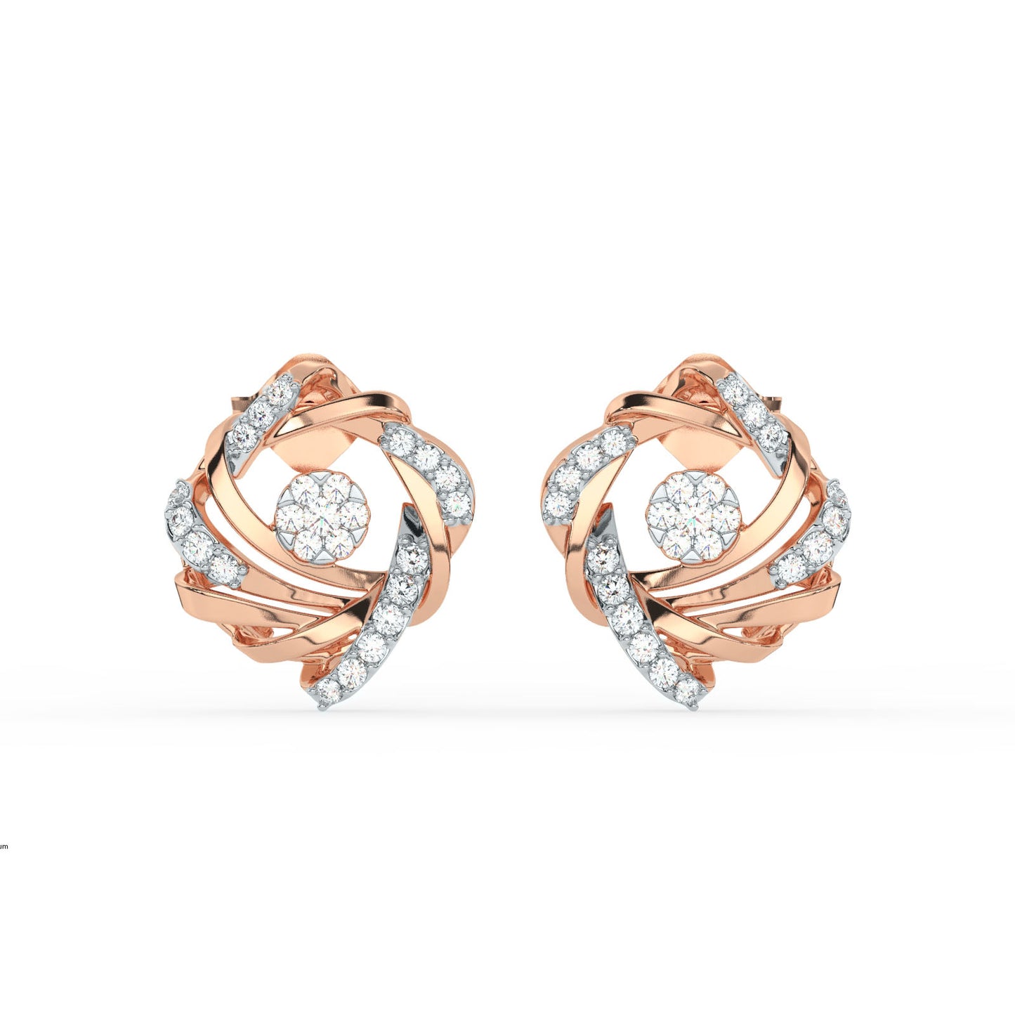 Radiant Swirl Diamond Studs