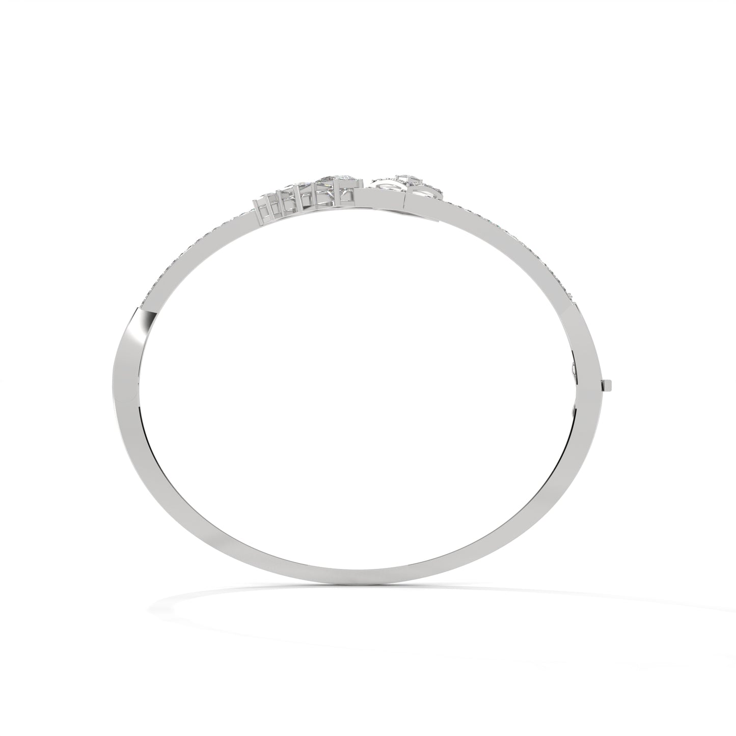 Glint Matrix Modern Diamond Bangle
