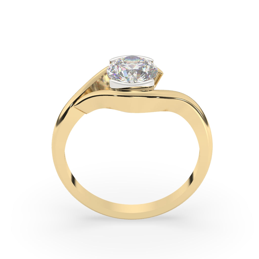 Sleek Solitaire Diamond Ring