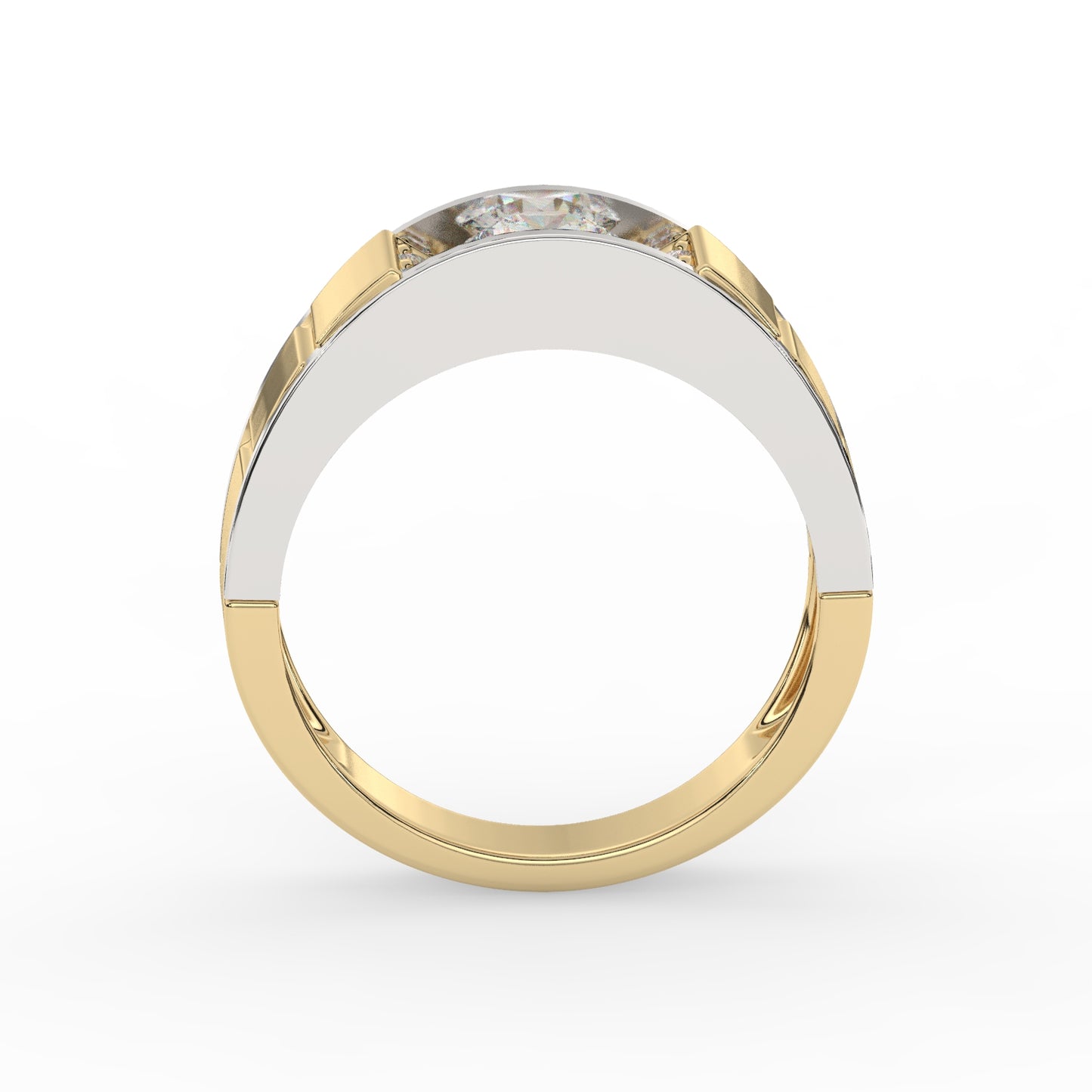 Elegant Two-Tone Diamond Ring