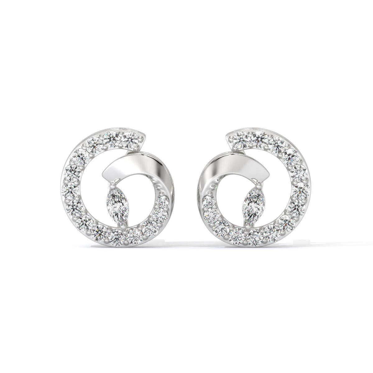 Seraphine Loop Sparkling Diamond Studs