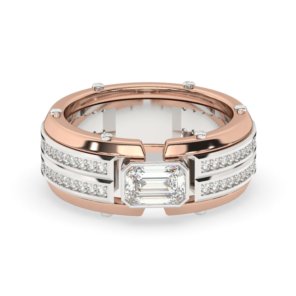 Elegant Two-Tone Diamond Eternity Ring