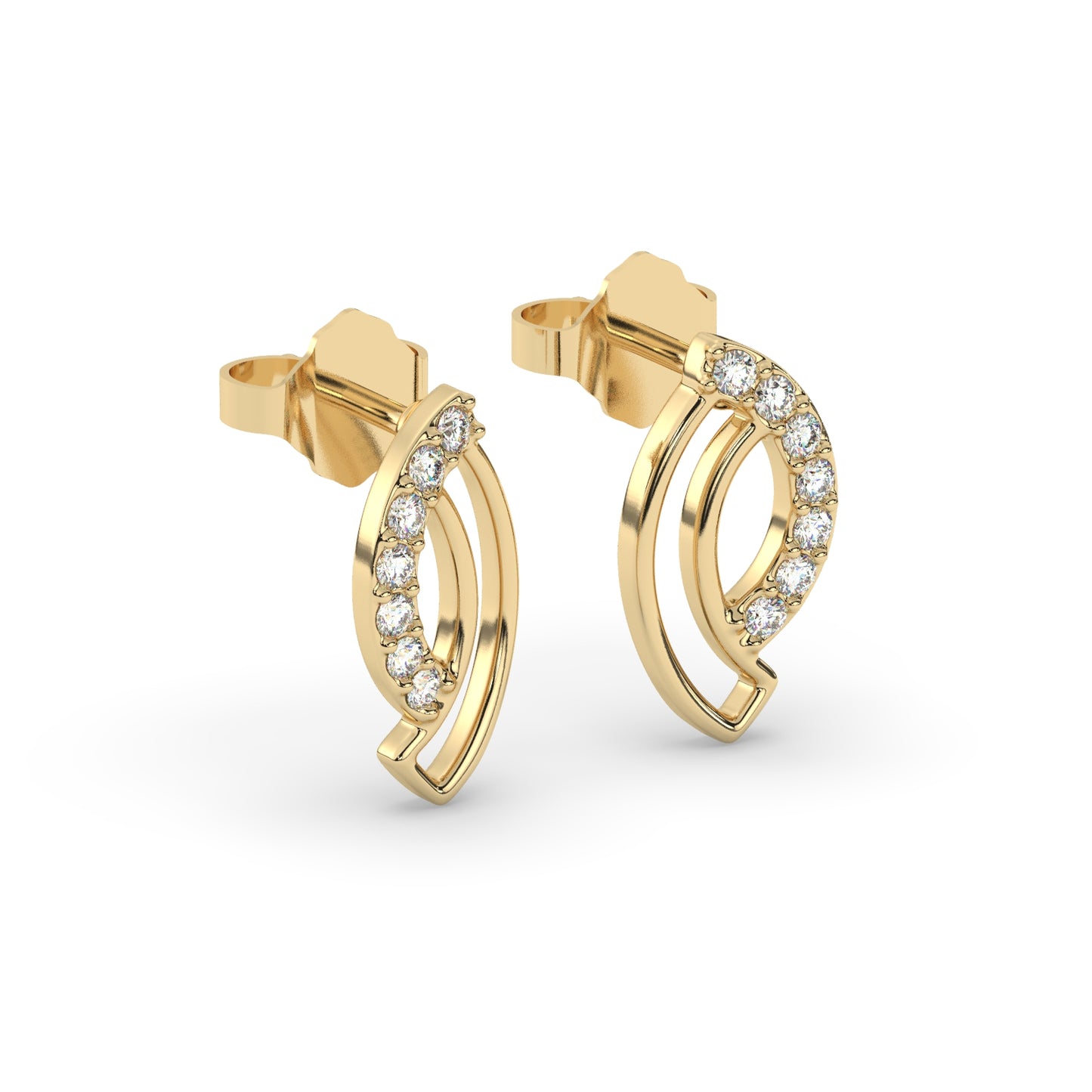 Swirl Diamond Studs