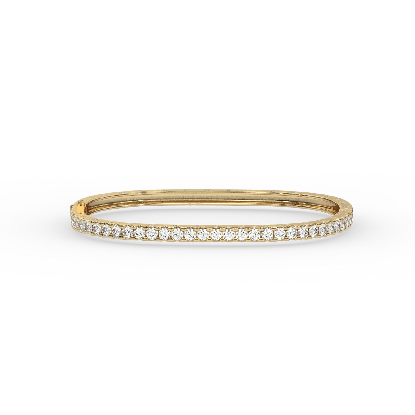 Modern Diamond-Studded Square Bangle