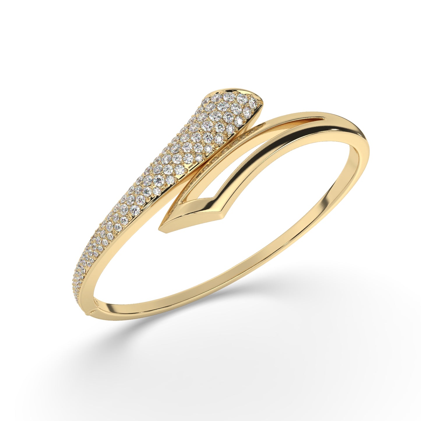 Elegant Diamond Cuff Bangle