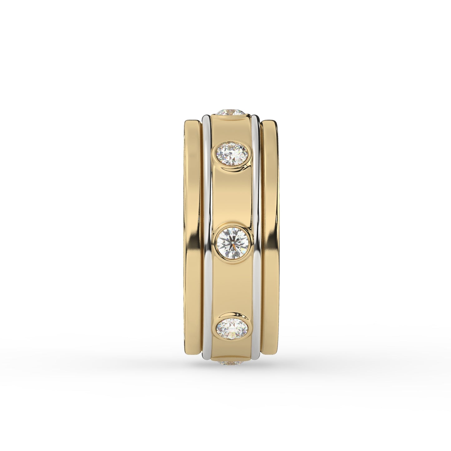 Two-Tone Diamond Eternity Ring