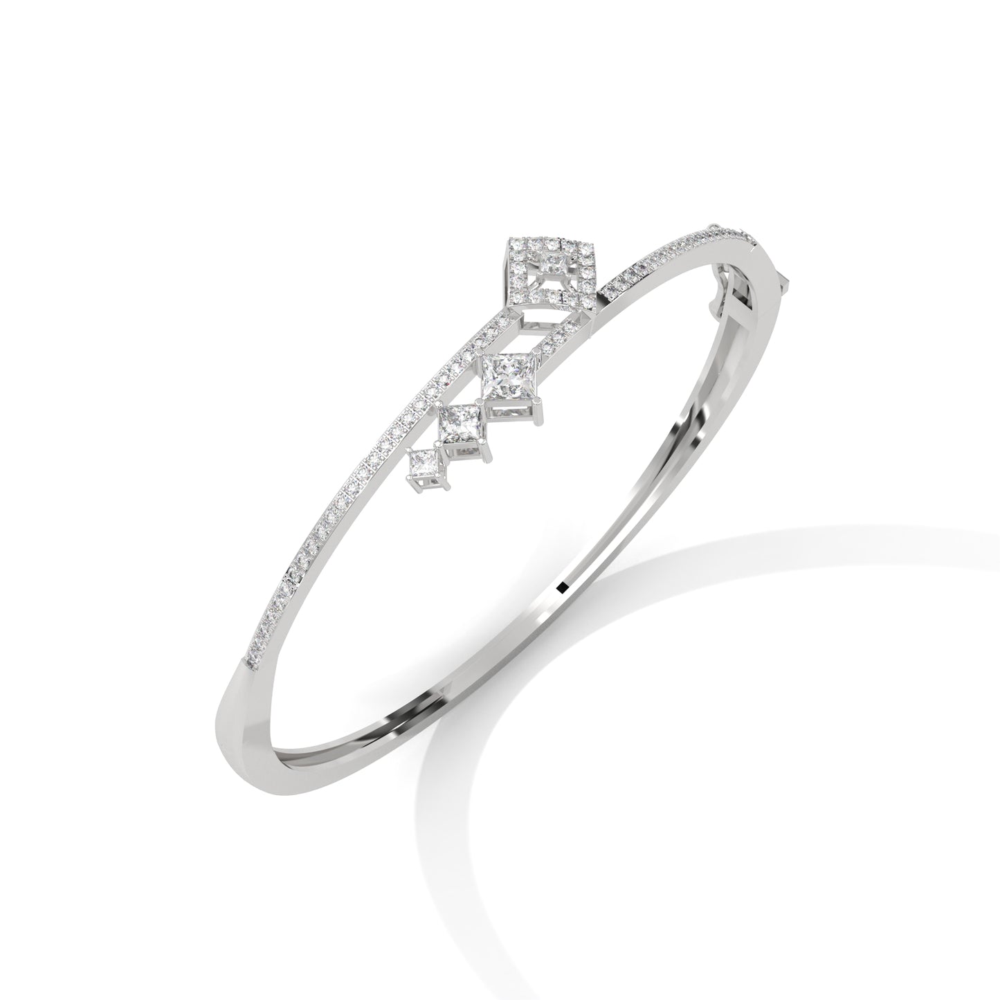 Glint Matrix Modern Diamond Bangle