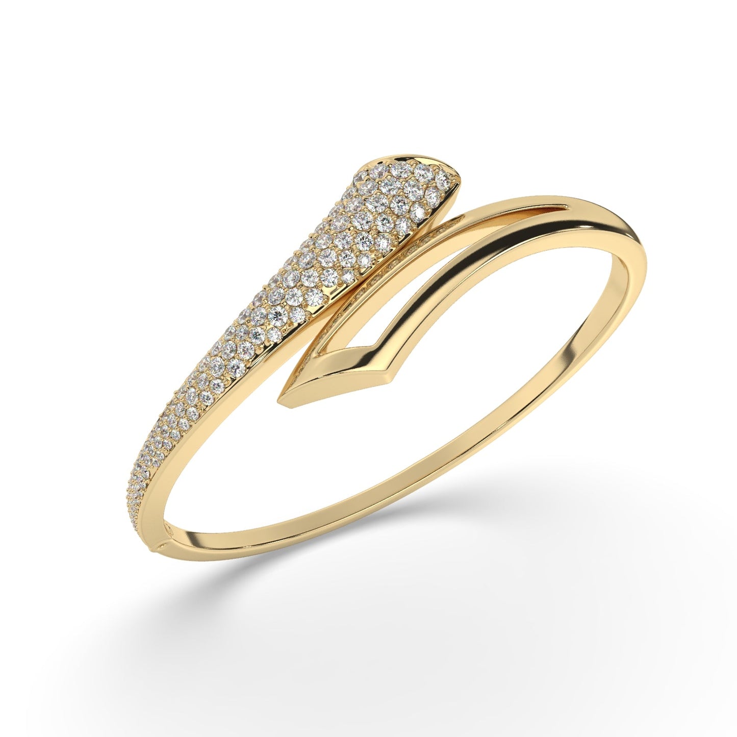 Elegant Diamond Cuff Bangle