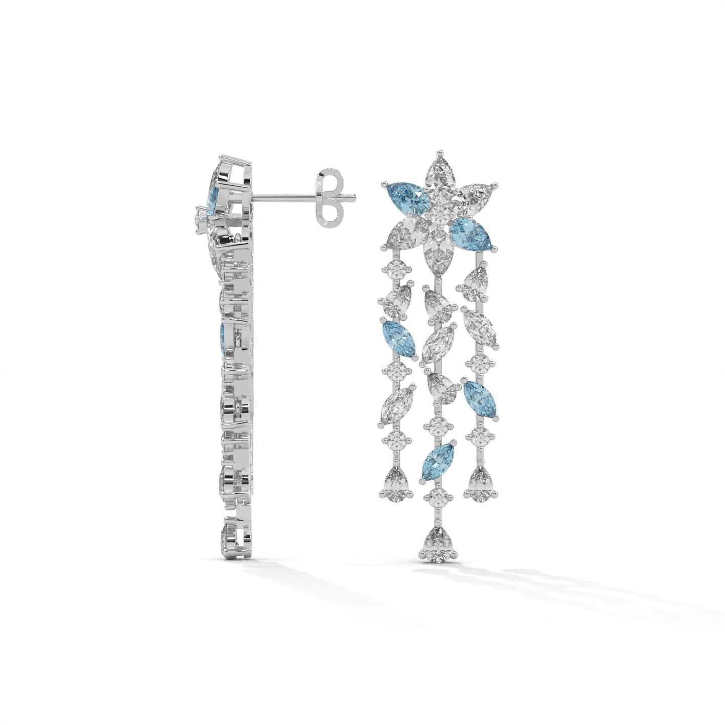 Frozen Bloom Waterfall Danglers