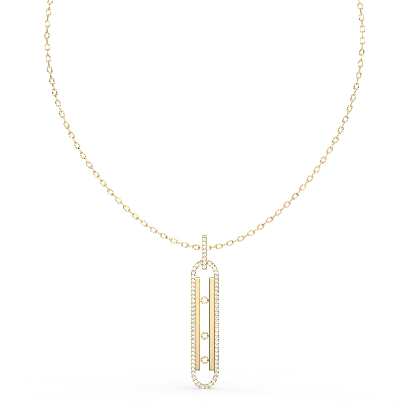 Elegant Harmony Diamond Pendant
