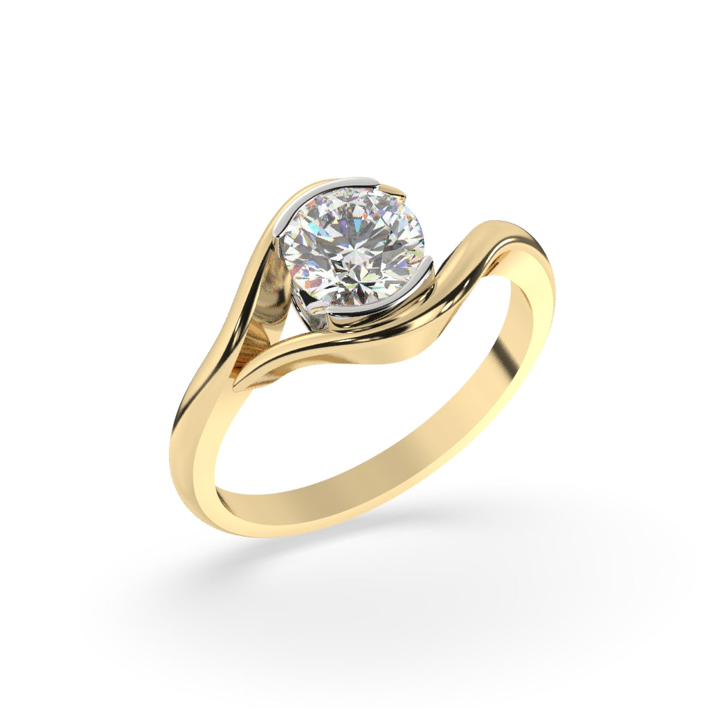 Sleek Solitaire Diamond Ring