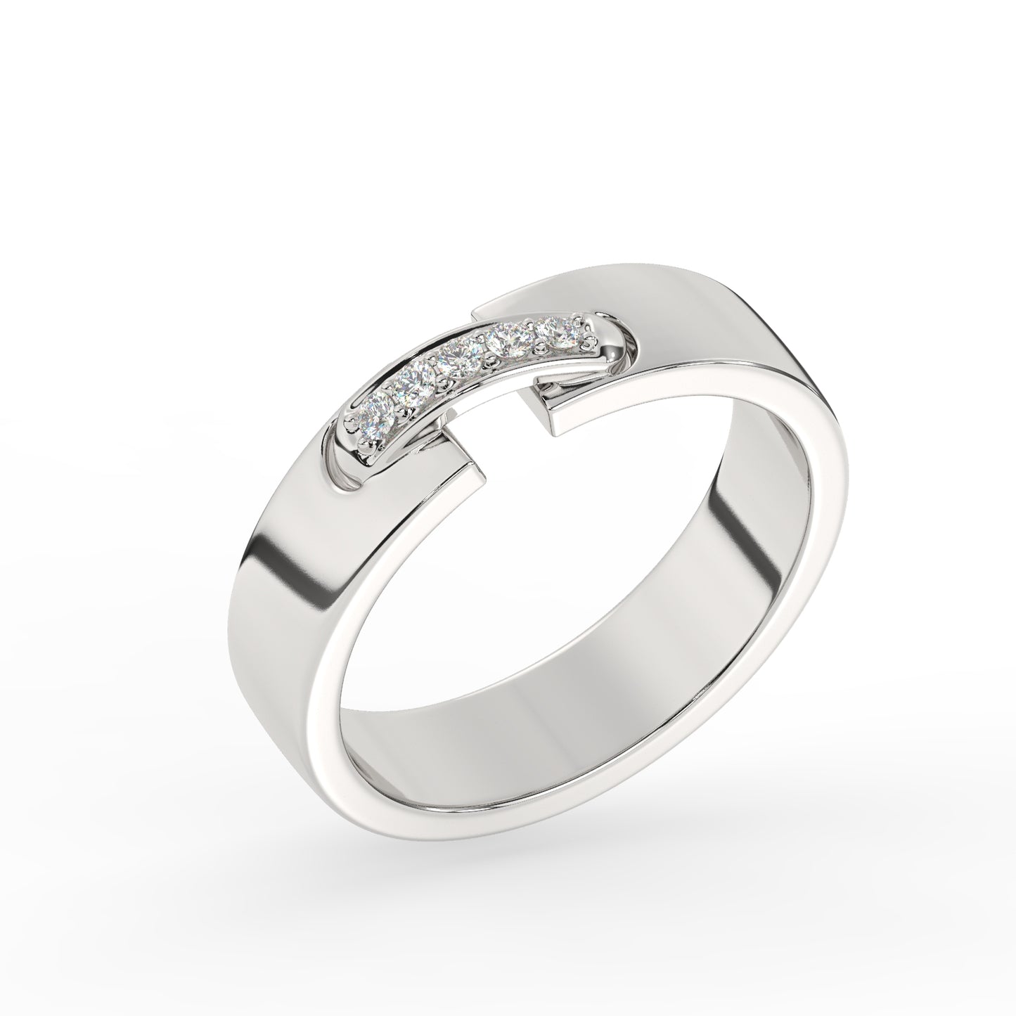 Modern Elegance Diamond Link Ring