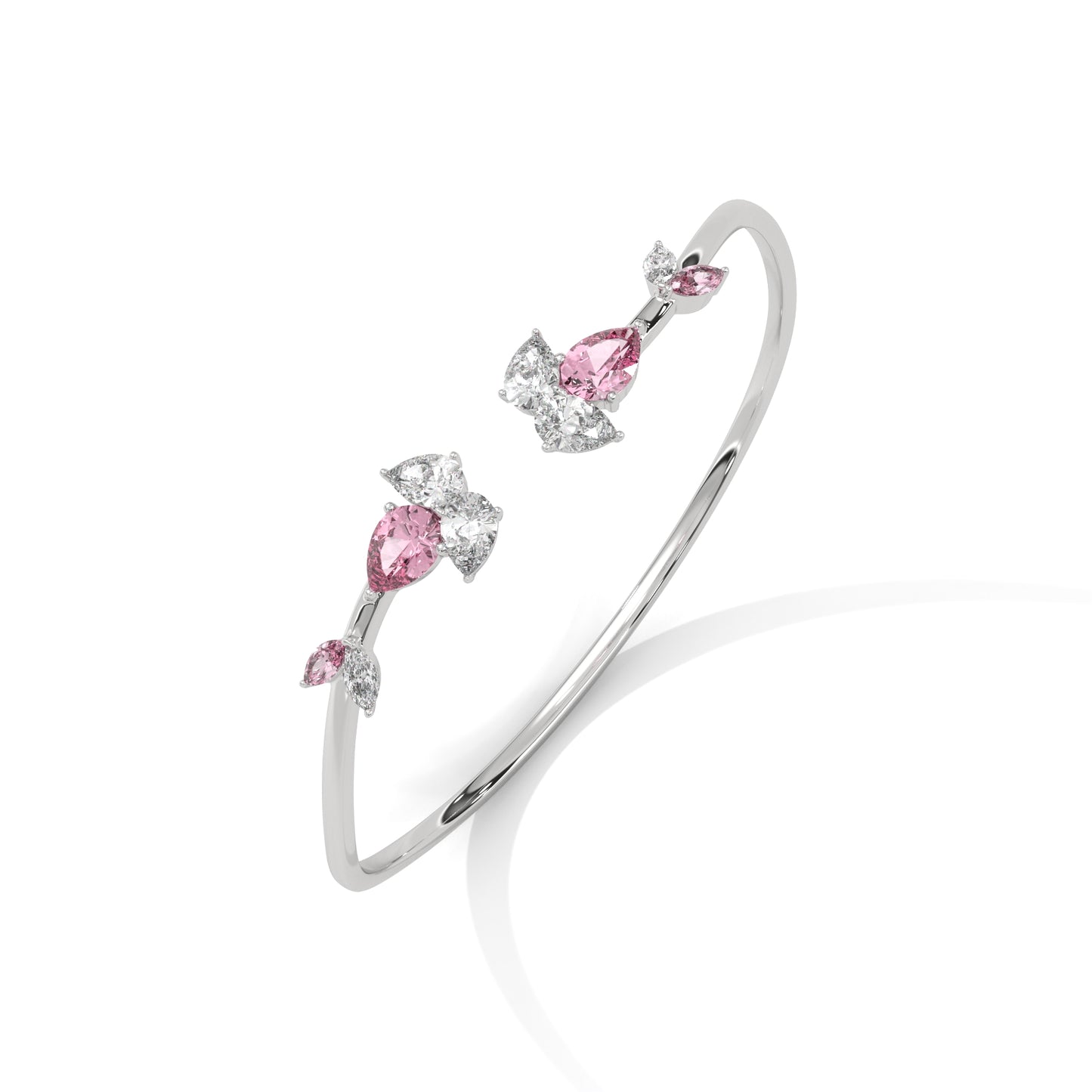 Blushing Grace Diamond Bangle
