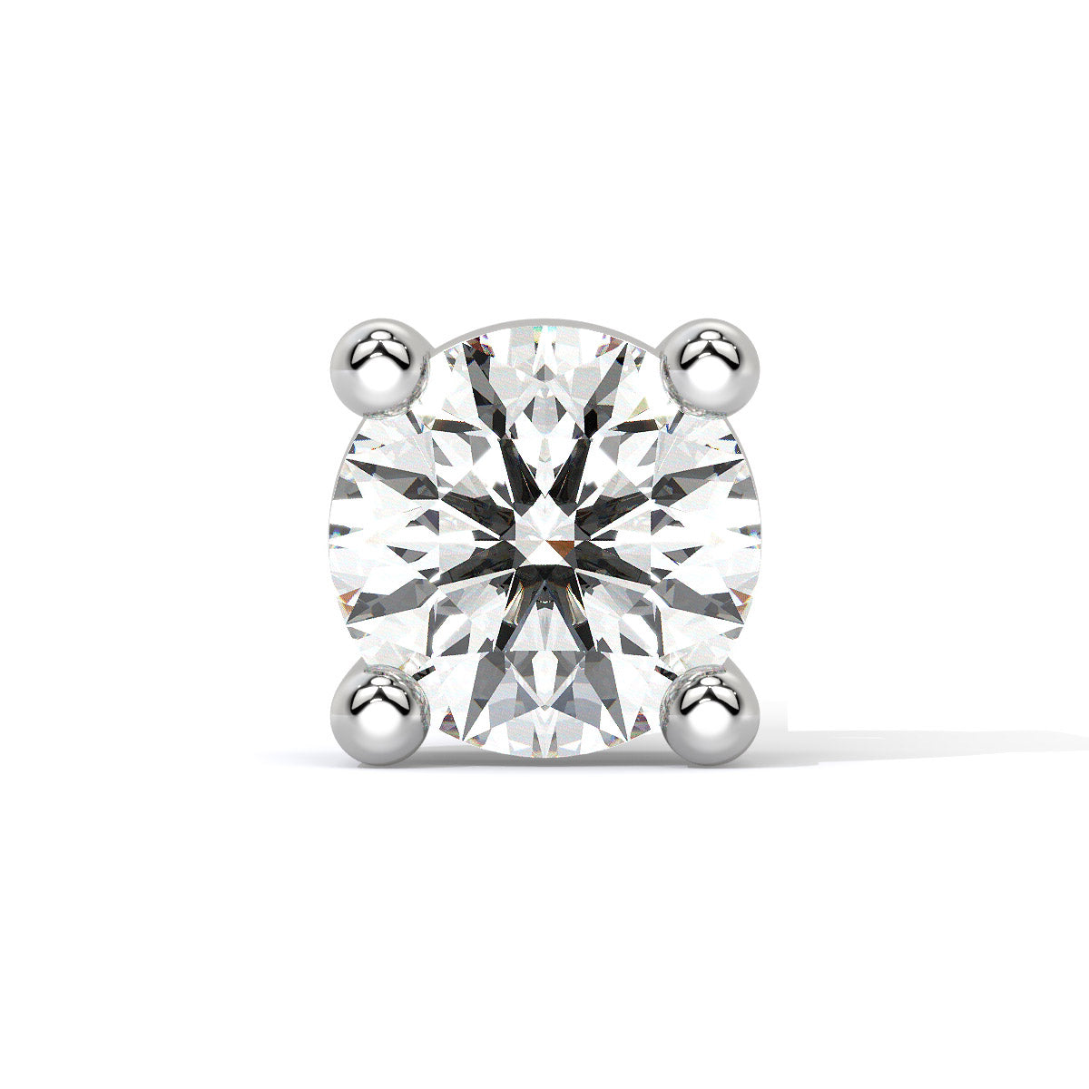 Shining Solitaire Men's Diamond Stud