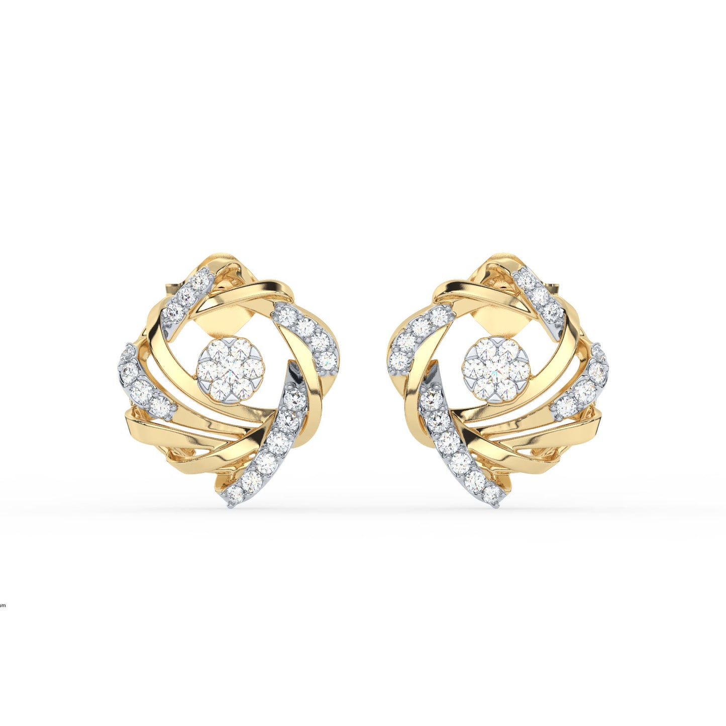 Radiant Swirl Diamond Studs