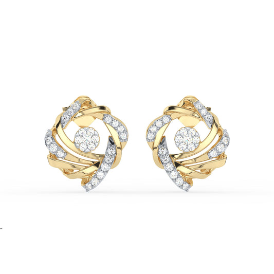 Radiant Swirl Diamond Studs