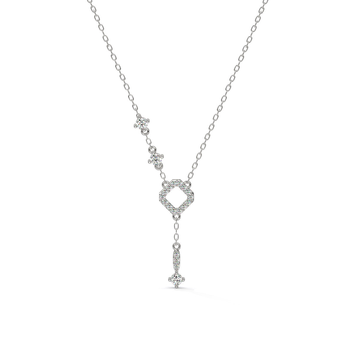 Stellar Prism Diamond Cascade Pendant