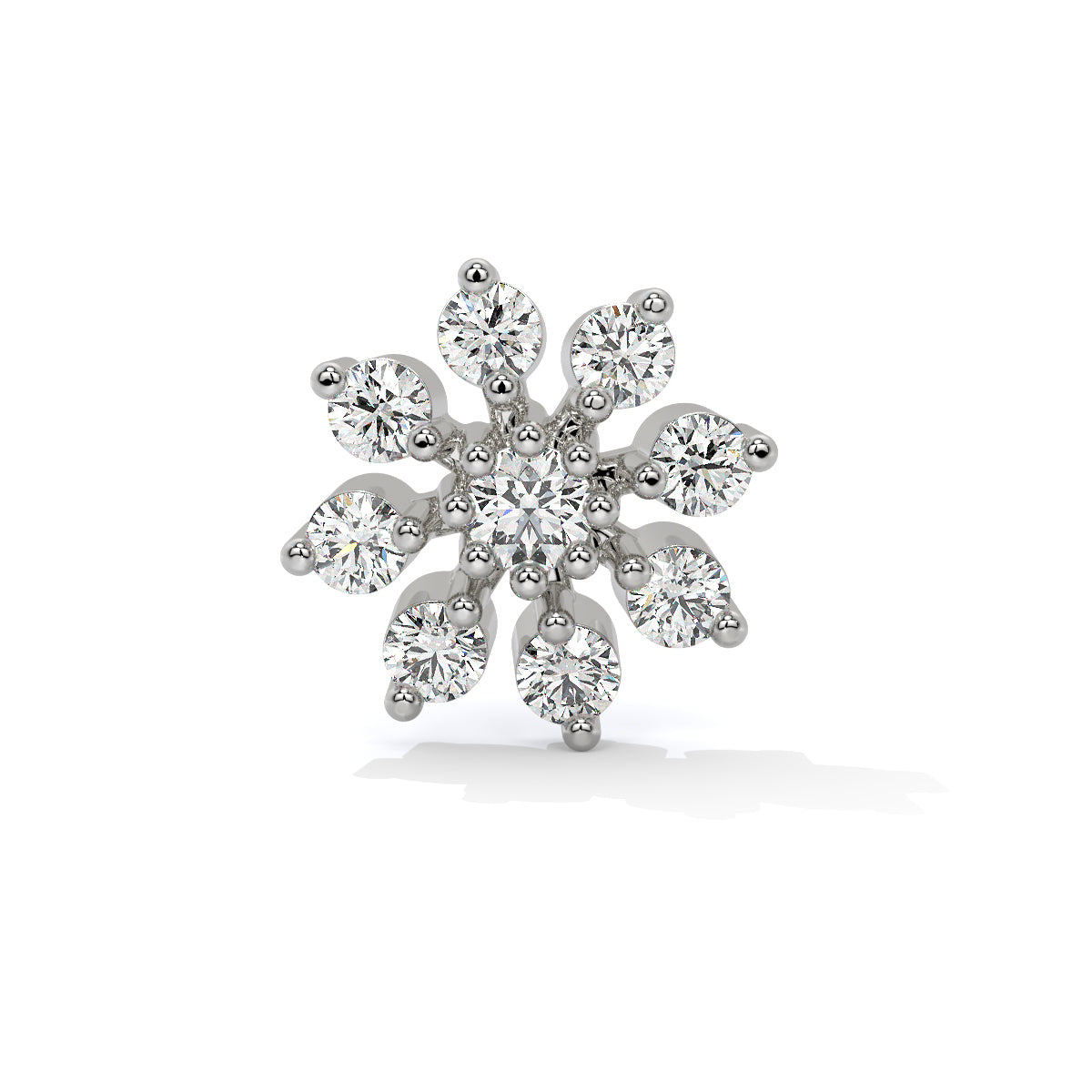 Snowflake Sparkle Diamond Nose Pin