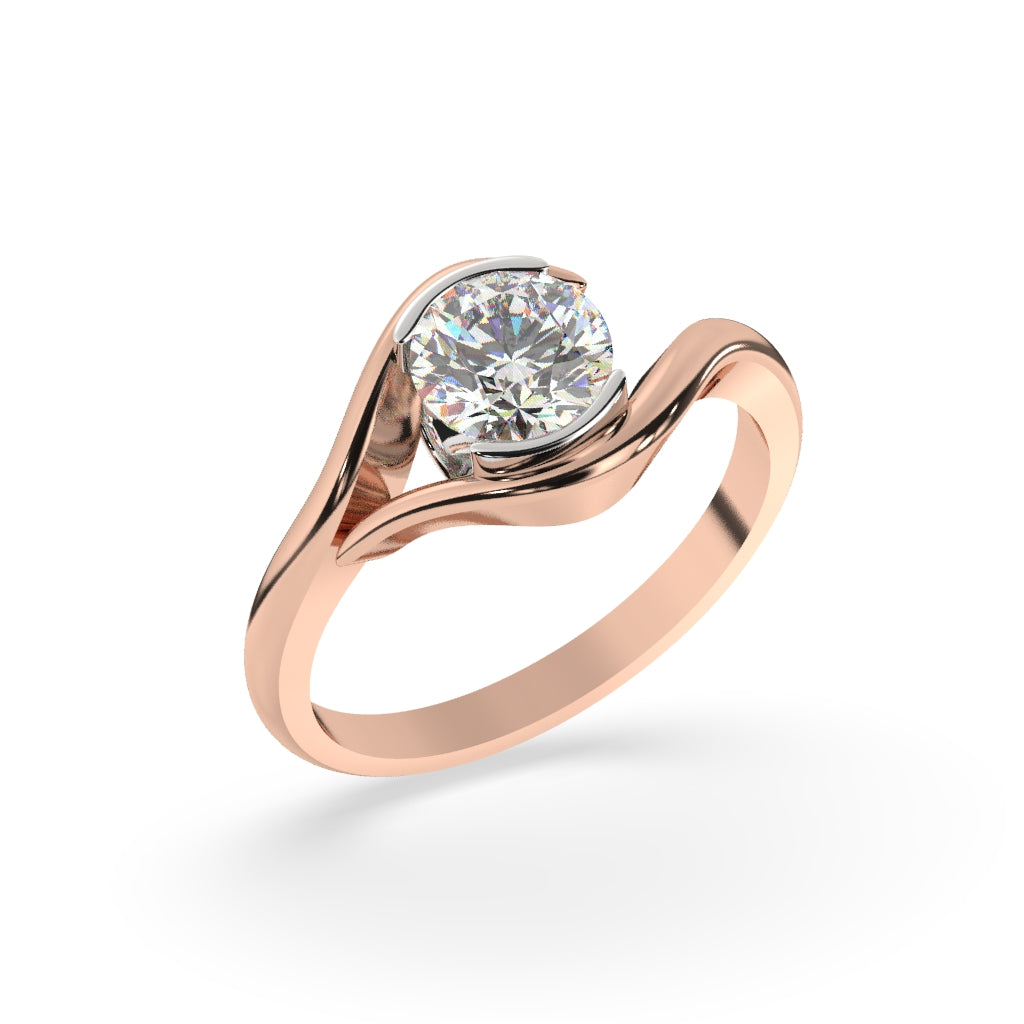Sleek Solitaire Diamond Ring