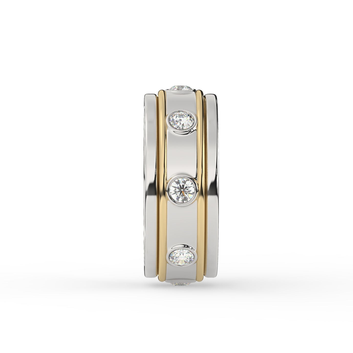 Two-Tone Diamond Eternity Ring