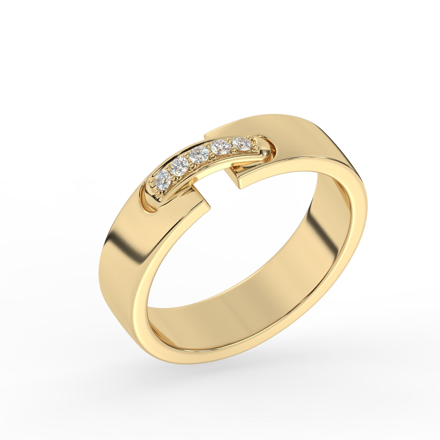Modern Elegance Diamond Link Ring