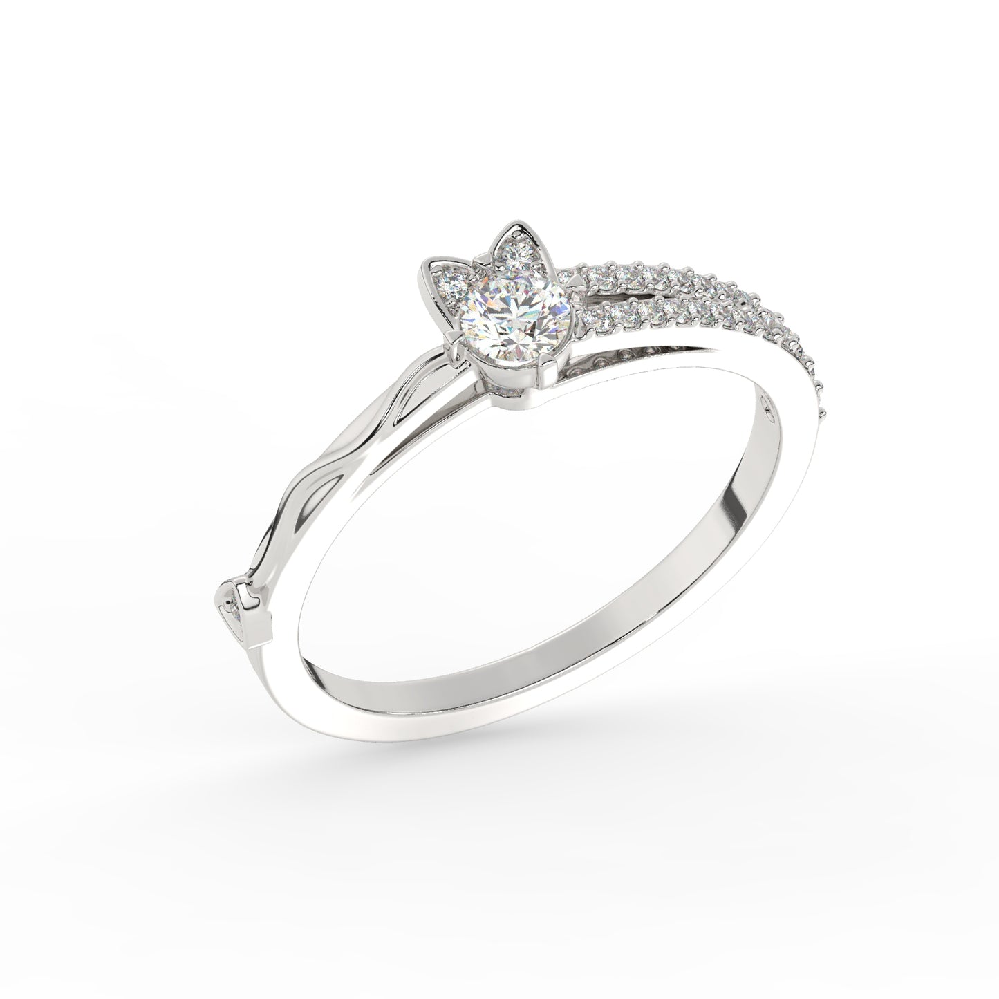 Meow in Love - Glittering Kitty Diamond Ring
