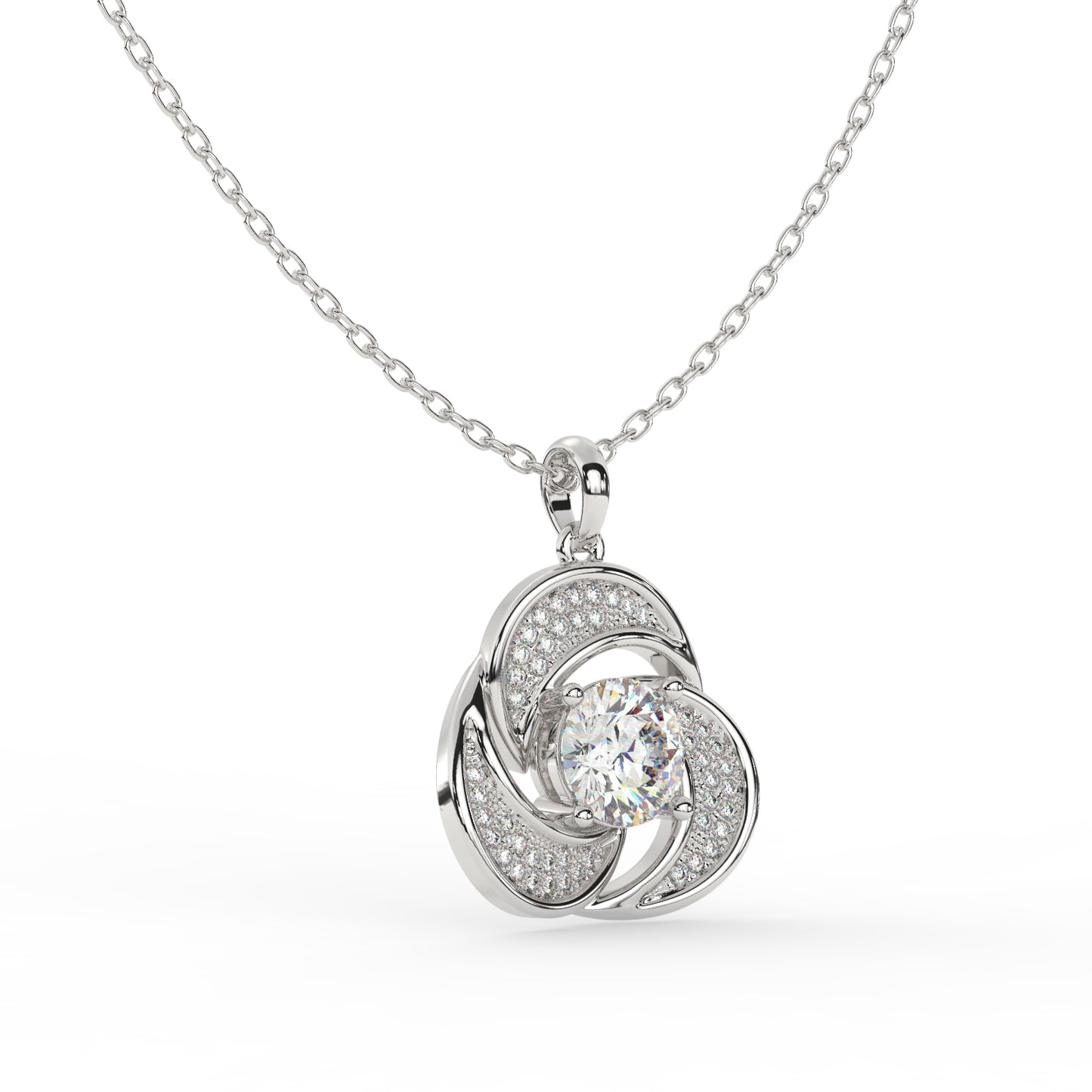 Wave Diamond Pendant