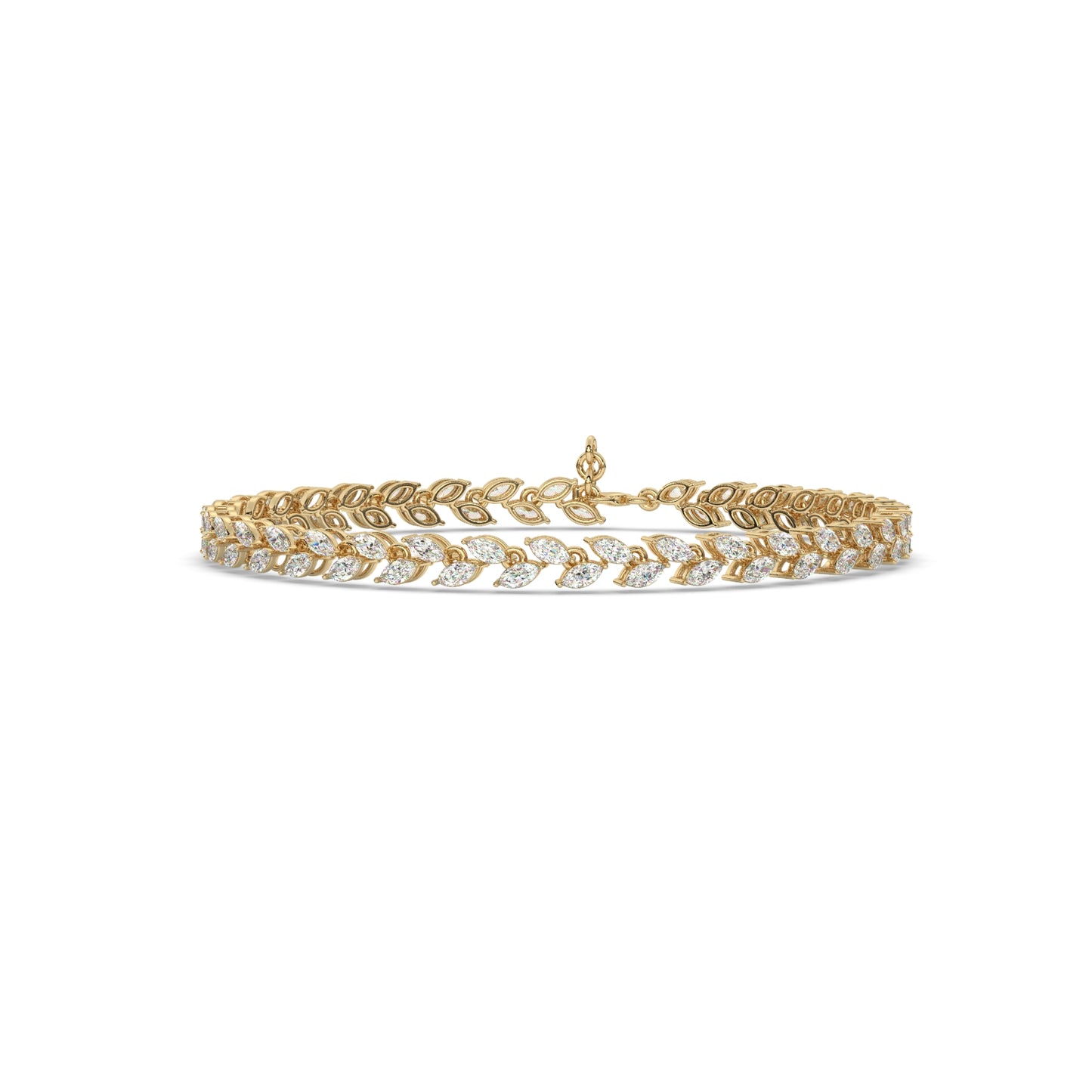 Leaf Tennis Diamond Bracelet