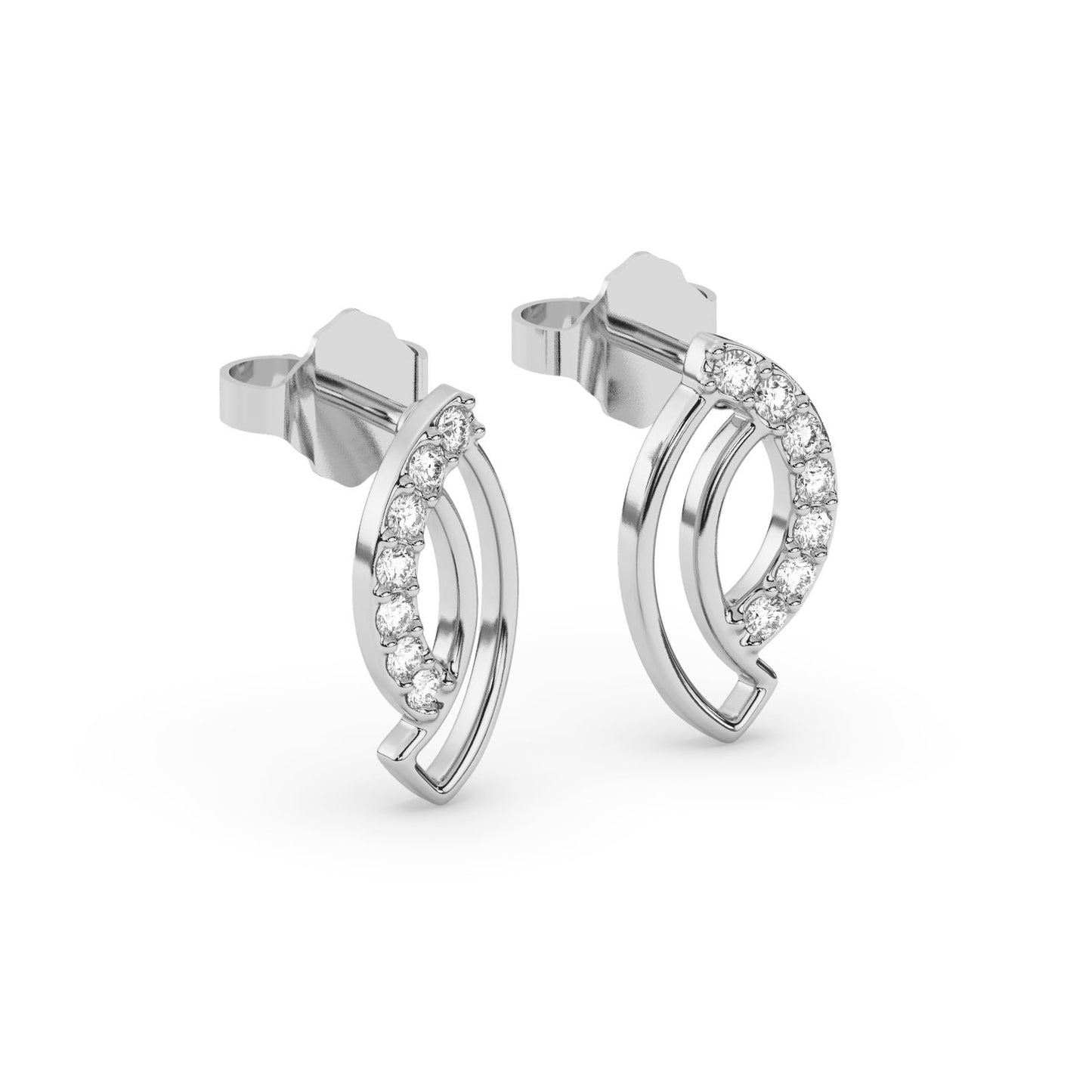Swirl Diamond Studs