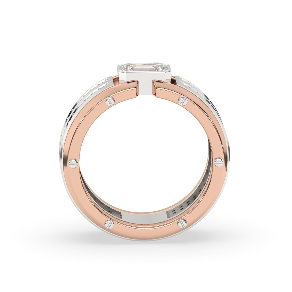 Elegant Two-Tone Diamond Eternity Ring