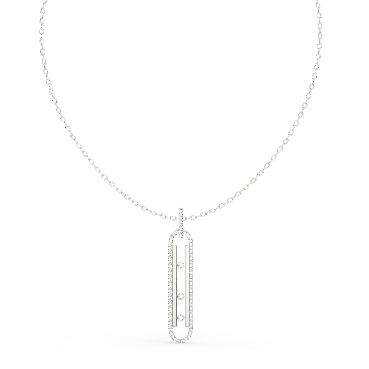 Elegant Harmony Diamond Pendant
