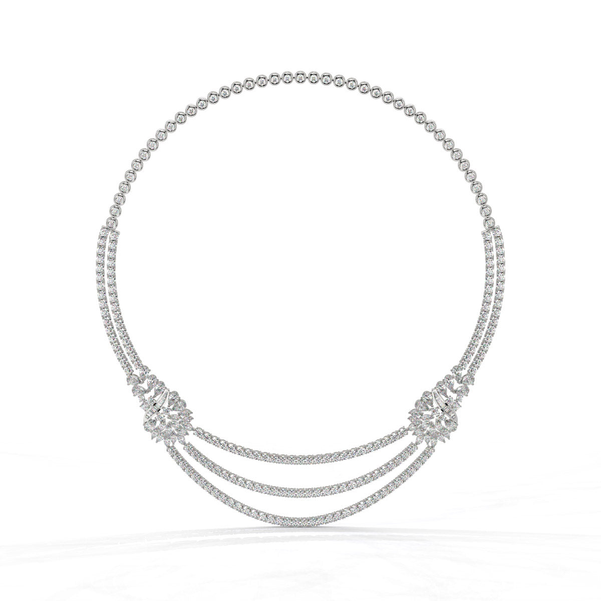 Triluxe Diamond Draped Necklace