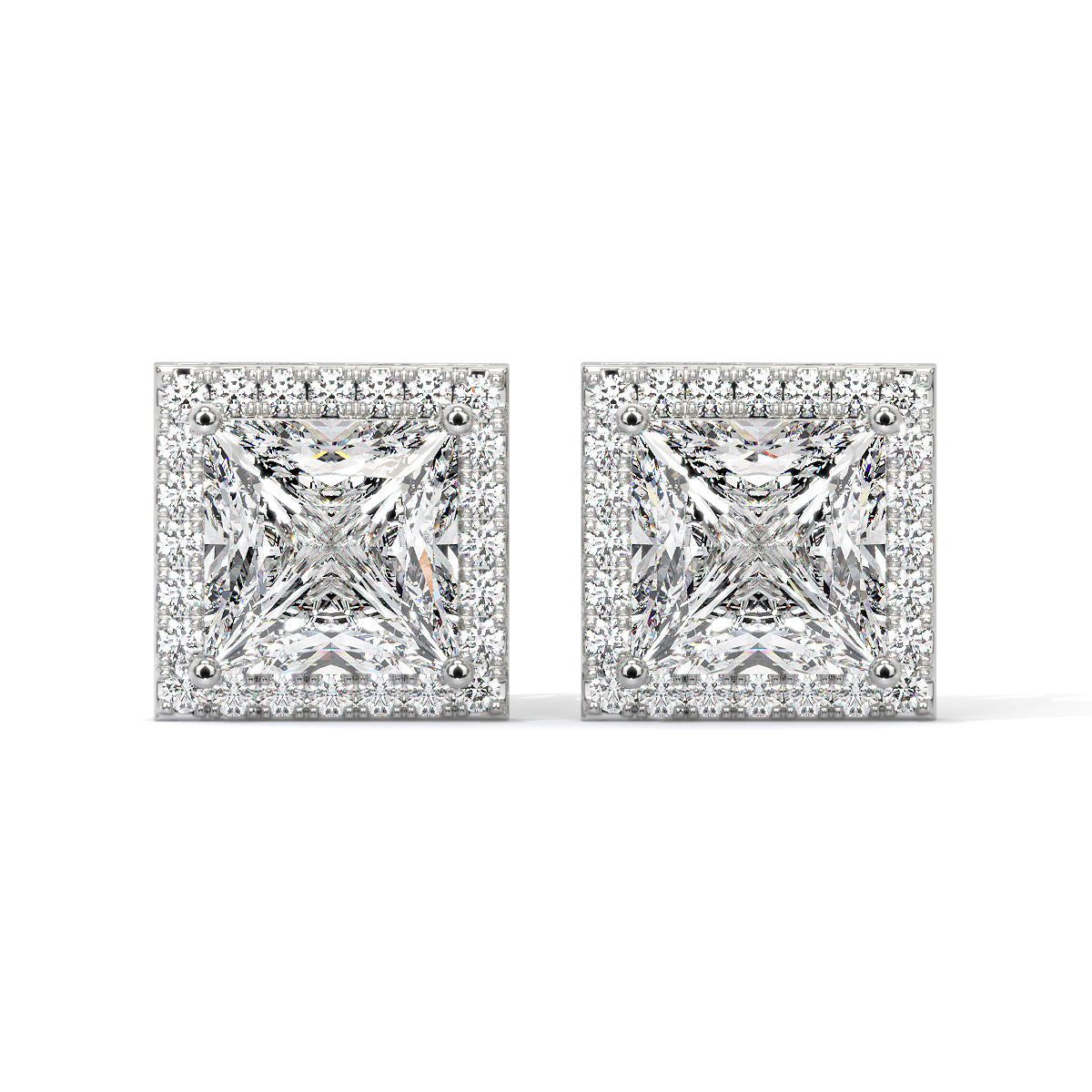 Crown Edge Diamond Studs
