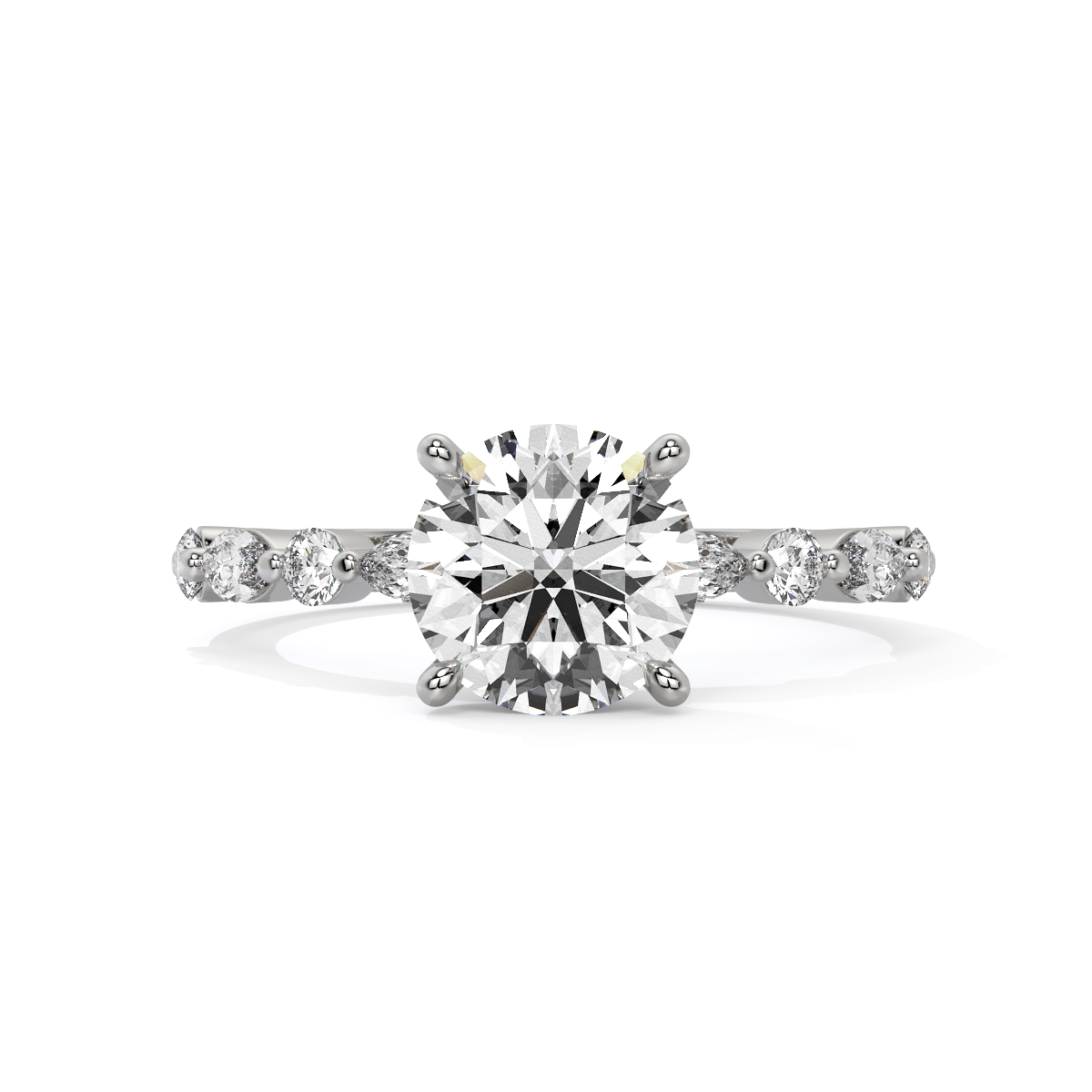 Opaline Bud Diamond Ring