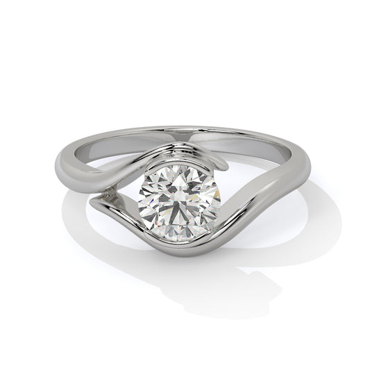 Sleek Solitaire Diamond Ring