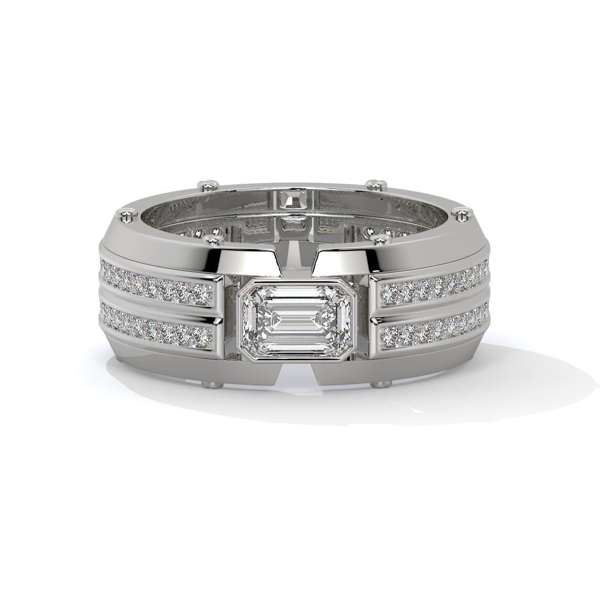 Elegant Two-Tone Diamond Eternity Ring