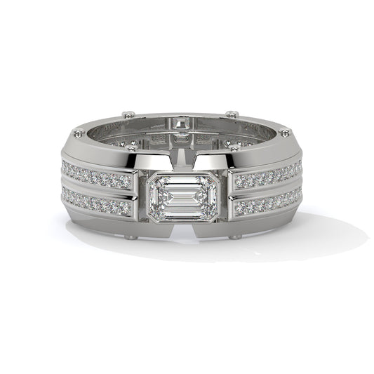 Elegant Two-Tone Diamond Eternity Ring