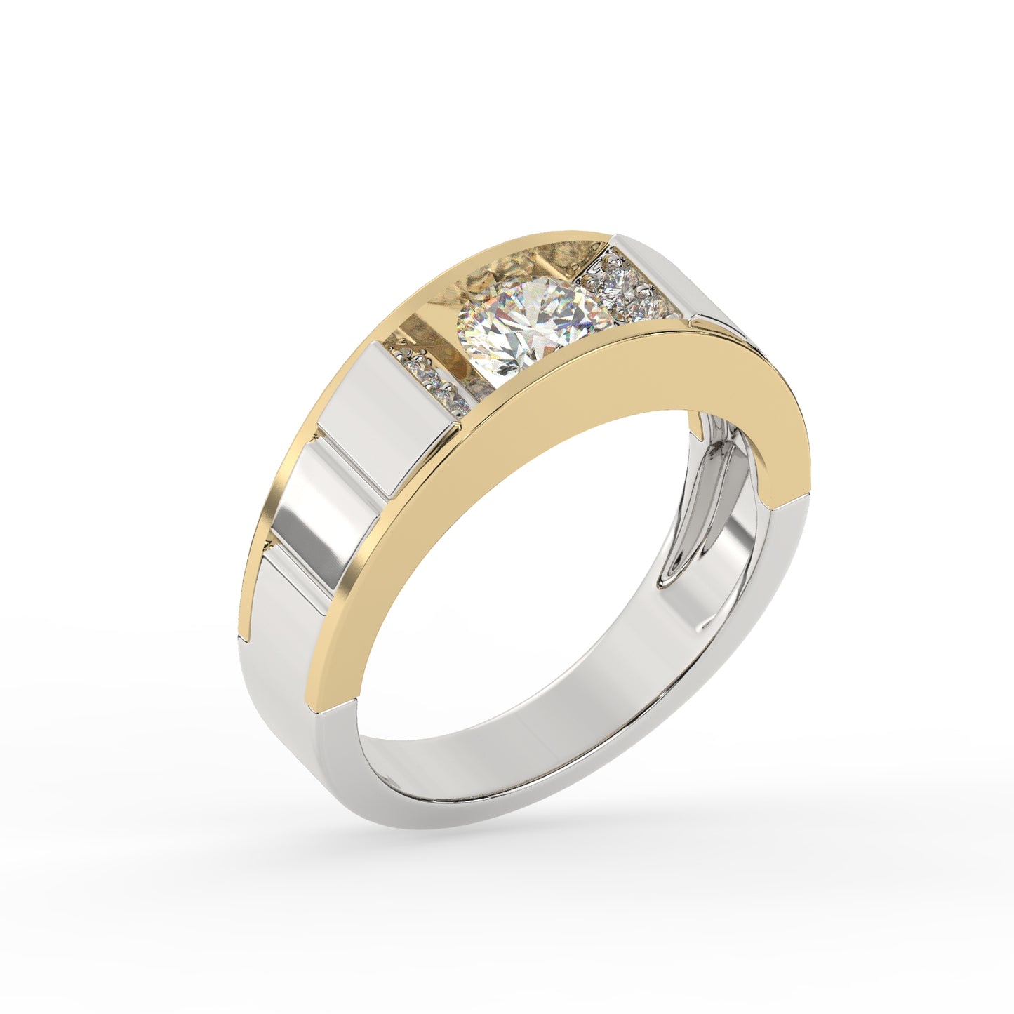 Elegant Two-Tone Diamond Ring