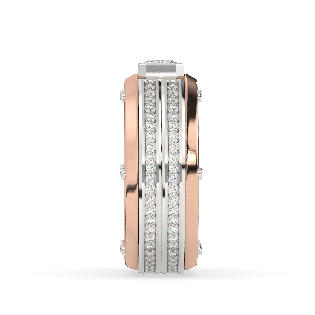 Elegant Two-Tone Diamond Eternity Ring