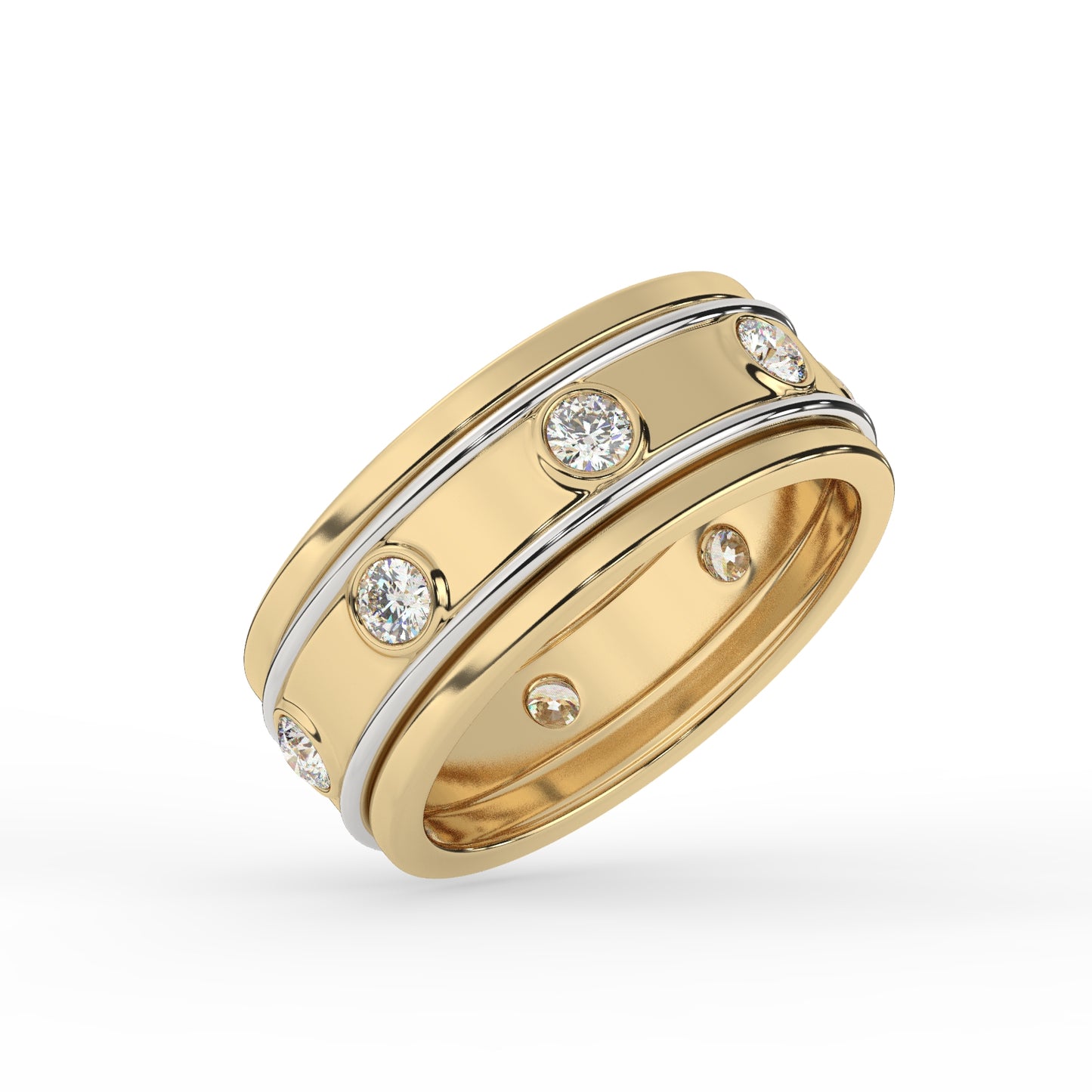 Two-Tone Diamond Eternity Ring