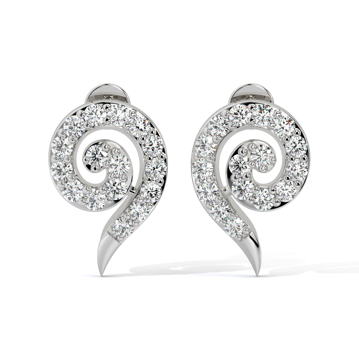 Spiral Gleam Diamond Studs
