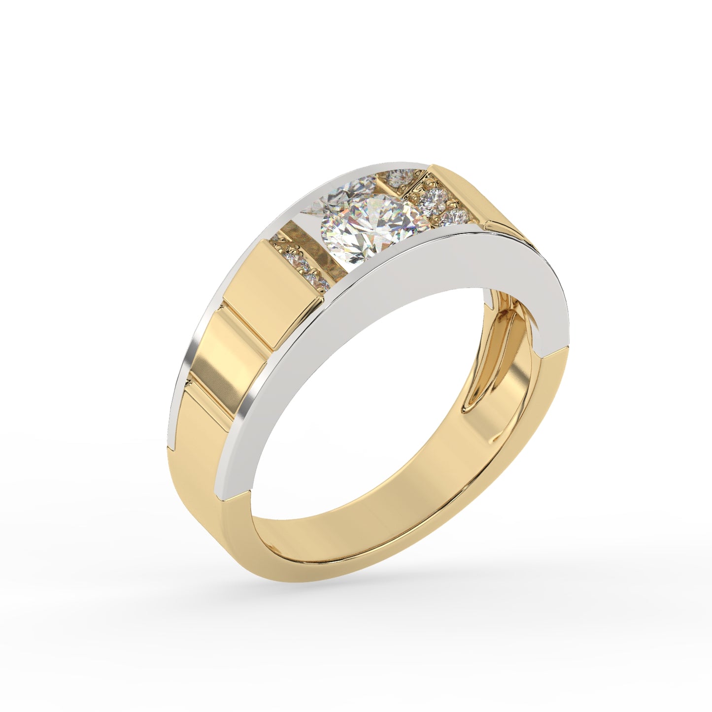 Elegant Two-Tone Diamond Ring