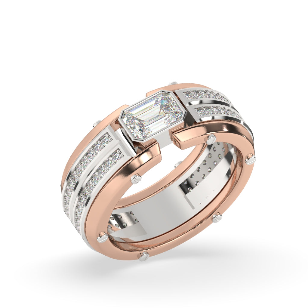 Elegant Two-Tone Diamond Eternity Ring