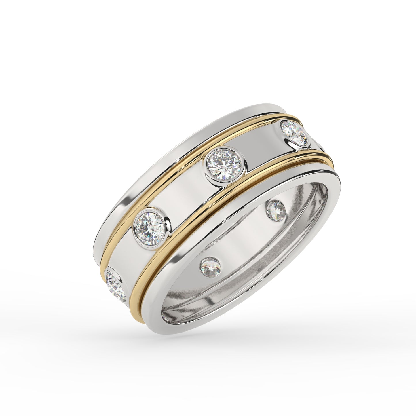 Two-Tone Diamond Eternity Ring