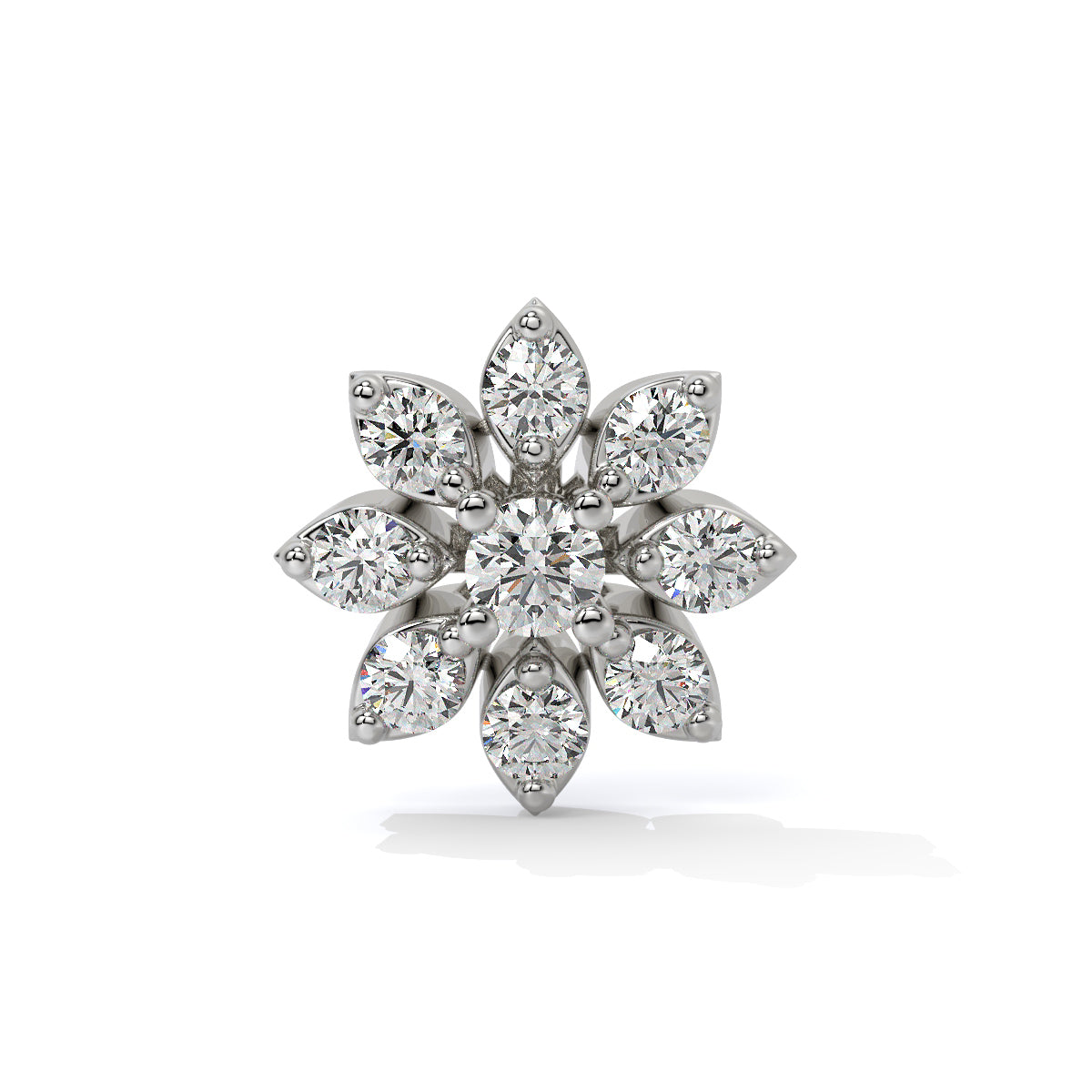 Floral Bloom Diamond Nose Pin